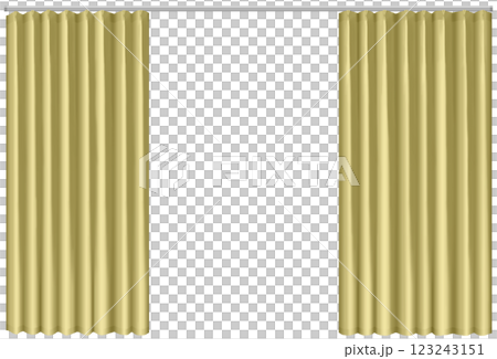 Open yellow curtains 123243151