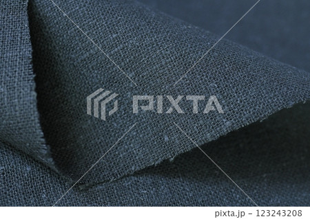 dark gray hemp viscose natural fabric cloth color; sackcloth rough texture of textile fashion 123243208
