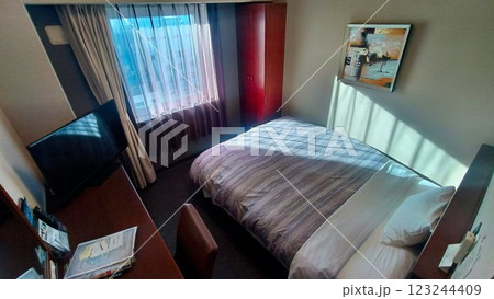 憩いと癒しを提供する… ビジネスホテルの客室 123244409