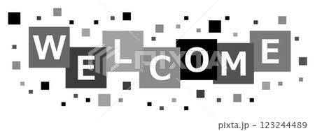 歓迎の気持ちと挨拶を英語で記入したイラスト 歓迎の気持ちと挨拶を英語で記入したイラスト 123244489