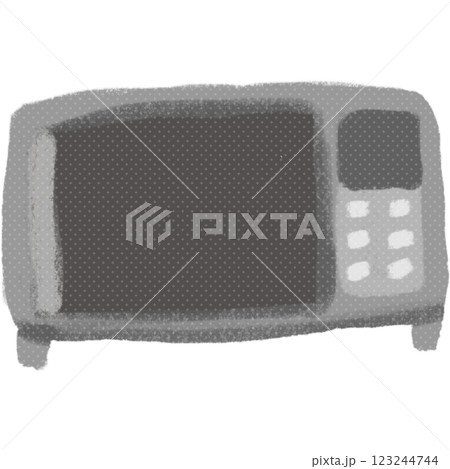 電子レンジ　シンプル　イラスト 123244744