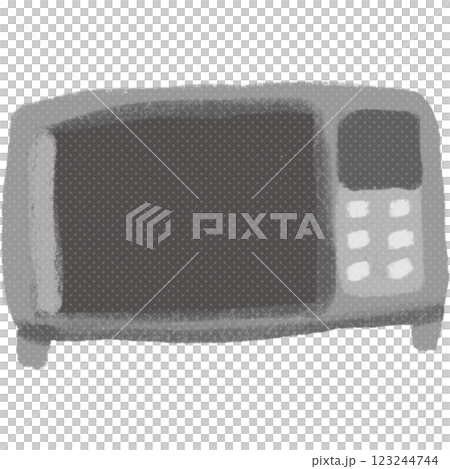 電子レンジ　シンプル　イラスト 123244744