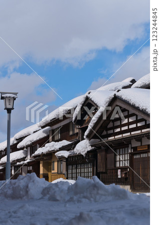 雪の若狭鯖街道熊川宿の風景 雪の若狭鯖街道熊川宿の風景 123244845