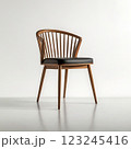 Modern Wooden Chair Isolated on White Background   Generative AI illustration 123245416