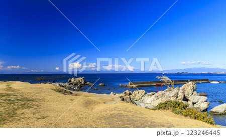 葉山御用邸前の海岸 葉山御用邸前の海岸 123246445