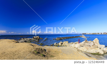 葉山御用邸前の海岸 葉山御用邸前の海岸 123246449