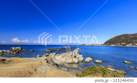 葉山御用邸前の海岸 葉山御用邸前の海岸 123246450