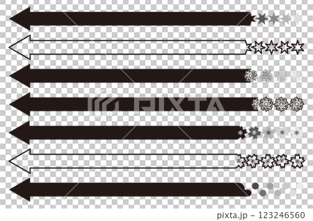 Simple arrow black vector illustration set 13 123246560