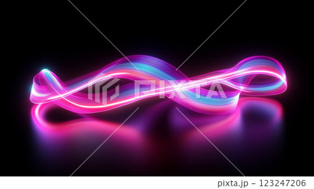 Vibrant, multicolored light streaks dance and intertwine against a deep, black background, creating a mesmerizing and dynamic display. Vibrant, multicolored light streaks dance and intertwine against a deep, black background, creating a mesmerizing and dynamic display. 123247206