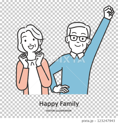 Senior couple doing a fist pump Senior couple doing a fist pump 123247943