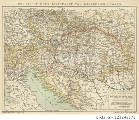 20世紀初頭　世界地図　オーストリア　ハンガリー　政治地図 123248578