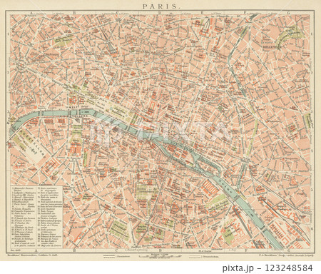 20世紀初頭　世界地図　フランス　パリ 123248584