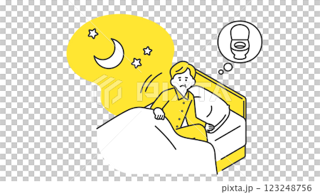 睡眠：半夜需要上廁所的老年男性 123248756