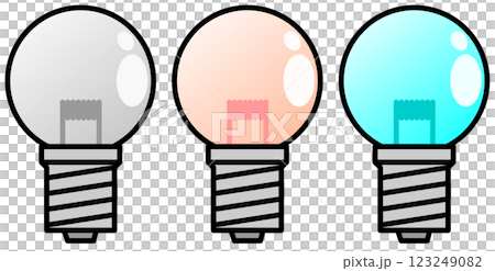 Illustration of a light bulb shining and becoming brighter 123249082