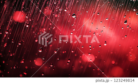 rain bloody drop abstract red pattern macro close up 123249814