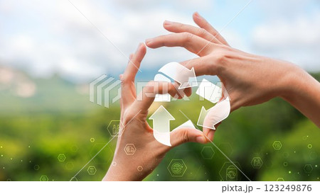 Global recycling day in environmental sustainability, recycling symbol, bins, plastic bottles and reducing carbon emissions, protect the environment, reducing waste, recycling materials. earth day. Global recycling day in environmental sustainability, recycling symbol, bins, plastic bottles and reducing carbon emissions, protect the environment, reducing waste, recycling materials. earth day. 123249876