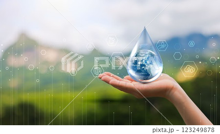 World Water Day. hands hold water drop. accelerating change. Saving water and world environmental protection concept. clean renewable energy. water for peace. Elements of this image furnished by NAZA. World Water Day. hands hold water drop. accelerating change. Saving water and world environmental protection concept. clean renewable energy. water for peace. Elements of this image furnished by NAZA. 123249878