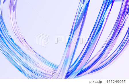 Abstract 3d background with liquid glass holographic lines. Fluid shimmering streams, curve wave ribbons with speed motion effect and hologram gradient neon light, render tech banner. 3D illustration Abstract 3d background with liquid glass holographic lines. Fluid shimmering streams, curve wave ribbons with speed motion effect and hologram gradient neon light, render tech banner. 3D illustration 123249965