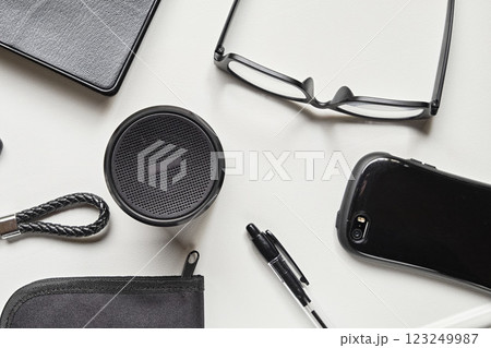 白背景の上のBluetoothスピーカー 白背景の上のBluetoothスピーカー 123249987