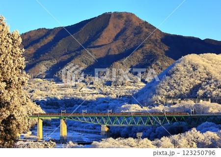 雪の鳥沢橋梁を渡るE233系 123250796