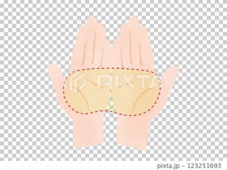 插圖顯示兩隻手掌 插圖顯示兩隻手掌 123251693