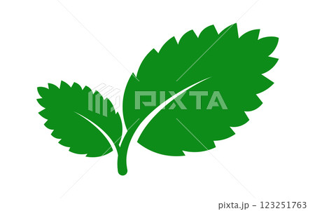 Minimalist Green Leaf Icon for Eco-Friendly Branding, Sustainable Projects, and Environmental Awareness Campaigns. Vector illustration 123251763