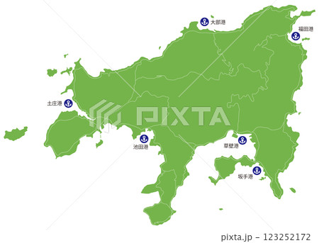 小豆島と港 123252172