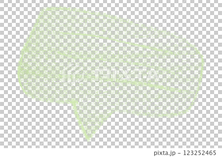 Separate green speech bubble on transparent background 123252465