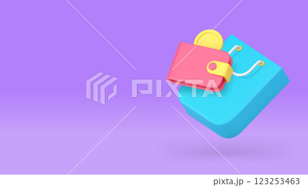 Shopping payment purchase buying goods cash paying banner copy space vector illustration Shopping payment purchase buying goods cash paying banner copy space vector illustration 123253463