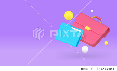 Business document briefcase with file folder banner copy space vector illustration Business document briefcase with file folder banner copy space vector illustration 123253464