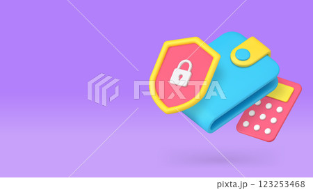 Money budget salary profit savings protection and accounting banner copy space vector 123253468