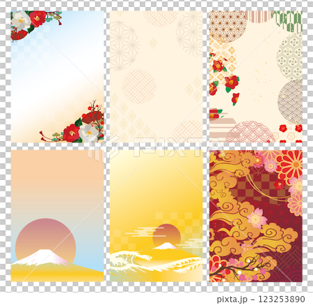 モダン和風背景 123253890