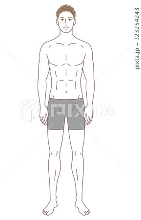 男性　体型　骨格モデル 123254243