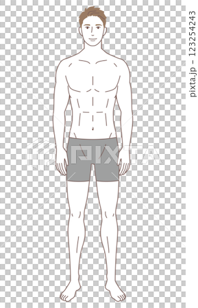 男性　体型　骨格モデル 123254243