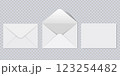 Realistic white paper envelope 123254482