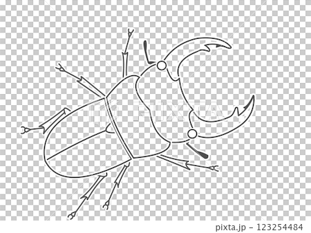 オオクワガタ　透過 123254484