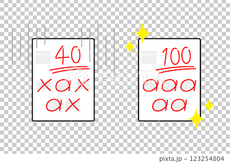 40 illustrations with effect lines and 100 test image illustrations with glitter 123254804