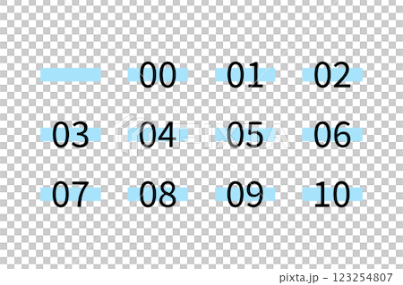 淺藍色螢光筆線上繪製的數位插圖 123254807