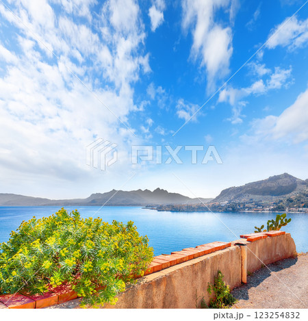 Splendid sunny day on cape Zaferanno and national park Orientata Pizzo Cane Splendid sunny day on cape Zaferanno and national park Orientata Pizzo Cane 123254832