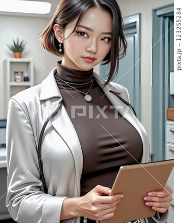 自撮りする若い女性　実況　生配信　インスタ映え　 [AI生成画像] 123255284