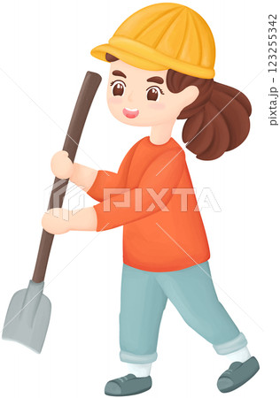 Tree planting activity illustrated by Earth Day 123255342