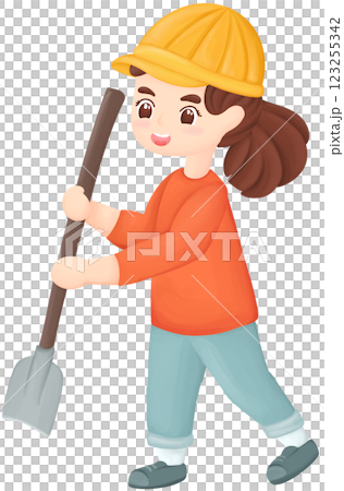 Tree planting activity illustrated by Earth Day 123255342