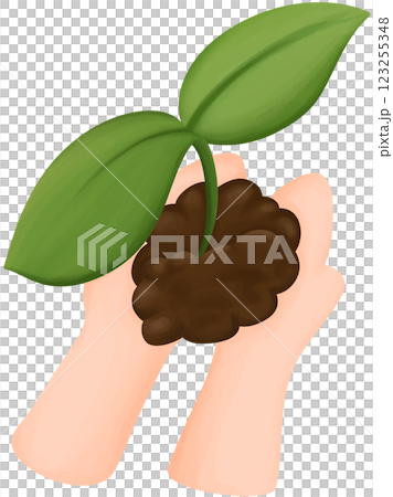 Tree planting activity illustrated by Earth Day 123255348