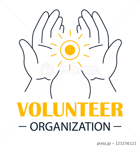 Volunteer organization logo vector isolated 123256121