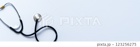 Stethoscope medical banner background. Healthcare, analysis, therapy technologies Stethoscope medical banner background. Healthcare, analysis, therapy technologies 123256275