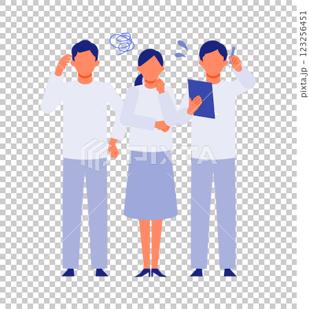 男人和女人，人們解決問題的插圖 123256451