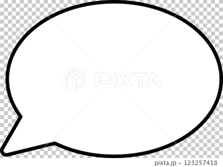 Anime speech bubble 123257418