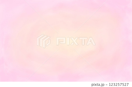 水彩風の手描きの背景ピンクオレンジ黄グラデーション 123257527