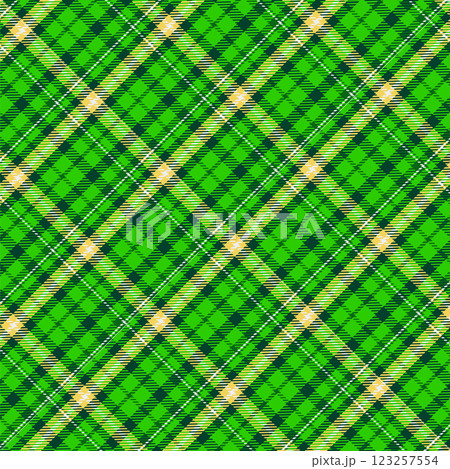 背景素材　タータンチェック　グリーン 123257554