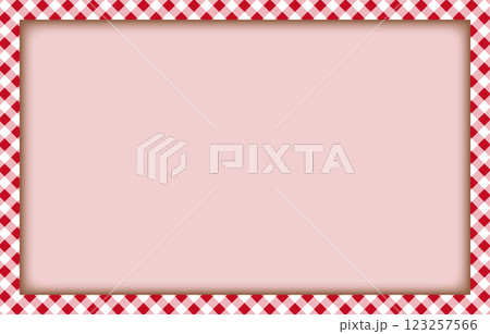 背景素材　チェック　ピンク 123257566